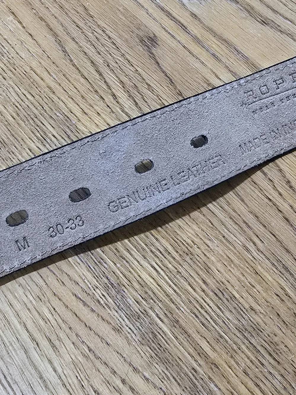 Roper Genuine Leather Taupe Embroidered Belt-Size M 30-33